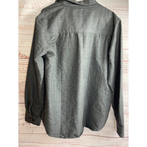 Sullen Art Collective Plaid Heavyweight Long Sleeve Button Down Shirt sz Large - Picture 5 of 8